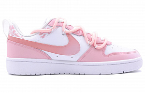 Nike Court Borough Pink Dragonfly Slip-Resistant Cushioning Wear-Resistant Low-Top Skateboard Shoes GS Pink White 1 2557809