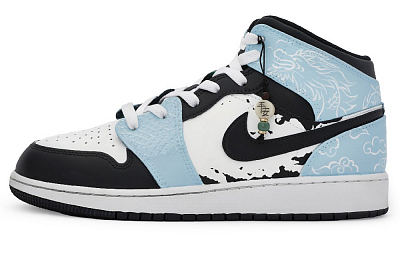 Jordan Air Jordan 1 Vintage Basketball Shoes Men Mid Top Black