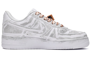 Nike Air Force 1 Low CUS ID Cappuccino Anti-Slip Wear-Resistant Low-Top Skateboard Shoes Women's Gray White 1 2558436