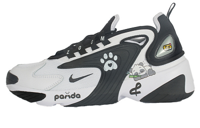 Nike Zoom 2K Anti-Slip And Wear-Resistant Breathable Mid-Top Running Shoes Women's Black White