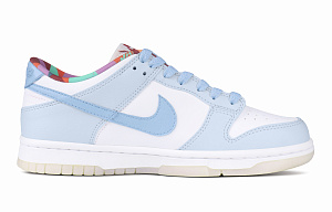 Nike Dunk Durable Breathable Low-Top Skateboard Shoes GS Blue White 1 2560093