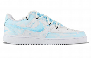 Nike Court Vision 1 Slip-Resistant Low-Top Skateboard Shoes Unisex White Blue 1 2560262