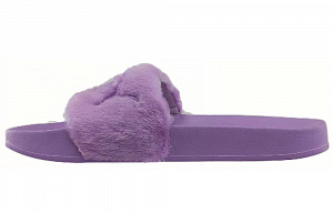 PUMA Fenty X PUMA Fur Slide Sandals Purple