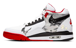 Nike Flight Legacy Mid-Top Vintage Basketball Shoes Men's Red White