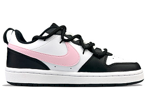 Nike Court Borough Non-slip Lightweight Low-Top Skateboard Shoes Women's Black Pink 1 2561593