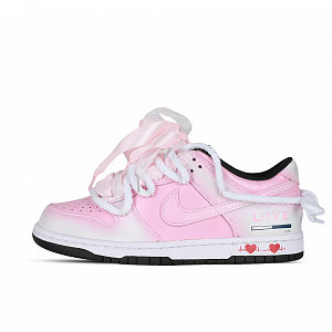 Nike Dunk Low Love Progress Ribbon Album Low-Top Skateboard Shoes Women's Pink White 1 2561823