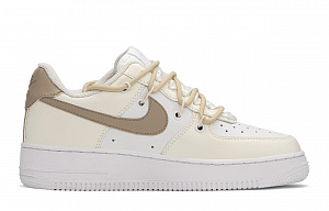 Nike Air Force 1 Low-Top Skateboard Shoes GS Beige Brown 1 2562021