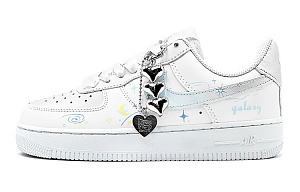 Nike Air Force 1 Anti-Slip Wear-Resistant Low-Top Skateboard Shoes Women's Blue Yellow 1 2562028