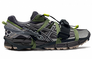 Asics Gel Kahana 8 Slip Resistant Low Top Trail Running Shoes Men's Black Gray Green 1 2562068