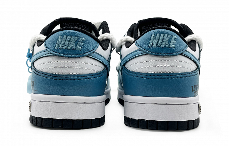 Nike Dunk Low Retro'Black' Anti-Slip Wear-Resistant Low-Top Skateboard Shoes Unisex White Blue купить в интернет-магазине Yoocart с быстрой доставкой по России.