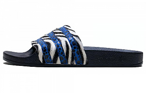 Adidas Adilette 'Core Black Blue White' Women's