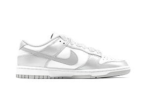 Nike Dunk Retro 'Grey Fog' Silver Ballet Low-Top Skateboard Shoes Men's Silver Gray White 1 2563123