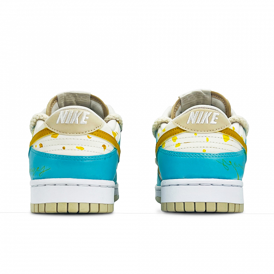 Nike Dunk Anti-Slip Wear-Resistant Low-Top Skateboard Shoes Men's Blue Yellow