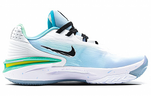Nike Air Zoom G.T. Cut 2 Shark Cushioning Coverage Support Low-Top Basketball Shoes Men's White Green Blue 1 2564180