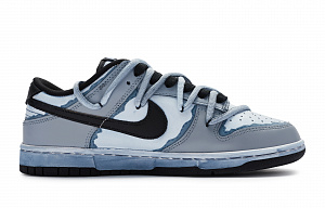 Nike Dunk Slip-Resistant Cushioning Low-Top Skateboard Shoes GS Blue Black 1 2564537
