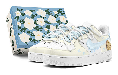 Nike Air Force 1 Skateboard Shoes Men Low-Top Blue