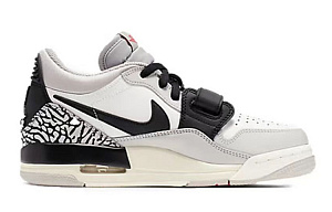 Jordan Legacy 312 Cushioning Anti-Slip Wear-Resistant Breathability Low-Top Vintage Basketball Shoes Women's White Gray 1 2565132
