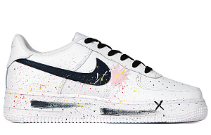 Nike Air Force 1 Slip-Resistant Cushioning Abrasion-Resistant Low-Top Skateboard Shoes GS White Multicolor 1 2565210