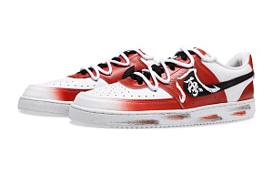 Nike Court Vision Low Anti Slip Wear Resistant Low Top Skateboard Shoes Men's White Red 1 2565357