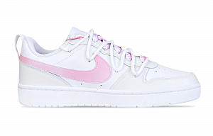 Nike Court Borough Low Crazy Zoo, Reverse Bunny Low Top Skateboard Shoes GS Pink White 1 2565479