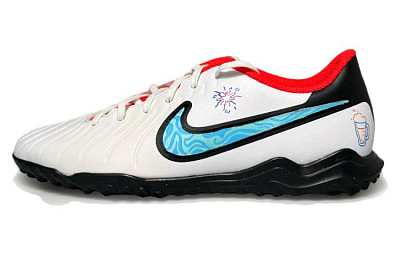 Nike Tiempo Legend 10 TF Rubber Broken Studs Anti-Slip Wear-Resistant Soccer Shoes Men's White Fashion Versatile
