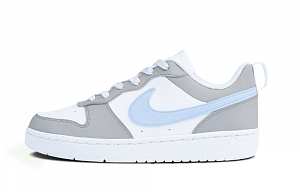 Nike Court Borough Low-Top Skateboard Shoes GS Gray Blue