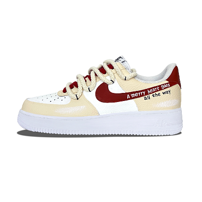 Nike Air Force 1 Spring Stroll Low Top Skateboard Shoes Unisex Ecru