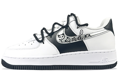 Nike Air Force 1 Cushioning Wear-Resistant Low-Top Skateboard Shoes Men's Black White