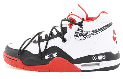 Nike Flight Legacy Mid-Top Vintage Basketball Shoes Unisex Red White