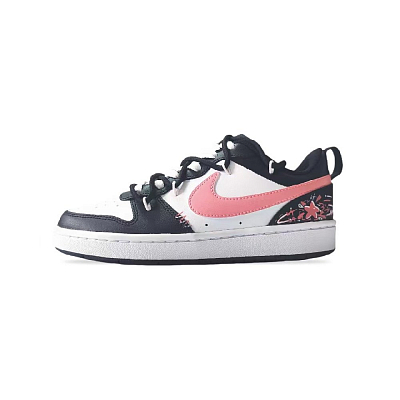 Nike Court Borough Low Starry Sky Pink Non-slip Lightweight Low-Top Skateboard Shoes GS Black Pink