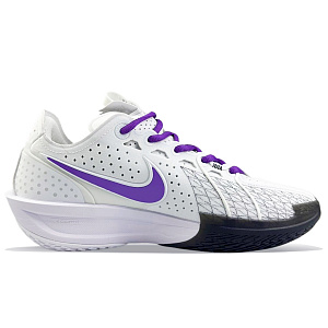 Nike Air Zoom G.T. Cut 3 Slip Resistant Low Top Basketball Shoes Unisex Purple Yellow Asian Version 1 2569866