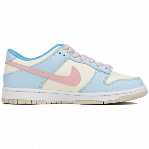 Nike Dunk Anti-Slip Wear-Resistant Low-Top Skateboard Shoes GS White Blue Pink 1 2569973