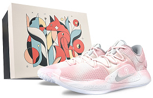 Nike Hyperdunk 10 Cushioning Anti-Slip And Wear-Resistant Low-Top Basketball Shoes Men's Pink White