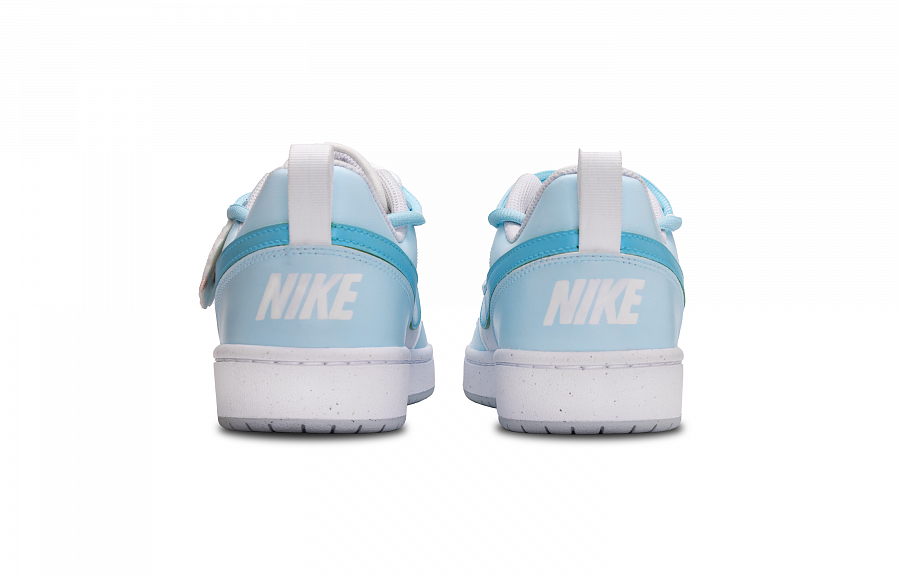 Nike Court Borough Slip-Resistant Lightweight Breathable Low-Top Skateboard Shoes GS Light Blue