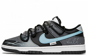 Nike Dunk Moonlit Galaxy Anti-Slip Wear-Resistant Low-Top Skateboard Shoes Women's Black Gray