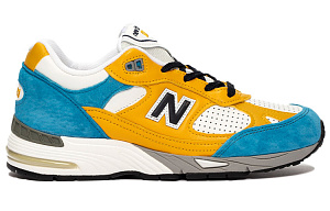 New Balance Sneakersnstuff X Women's 991 Made In England 'Blue Yellow' Women's 1 2579940