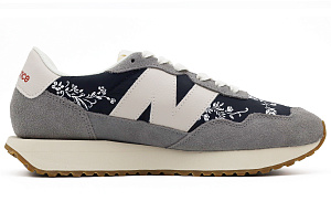 New Balance NB 237 Anti-Slip And Wear-Resistant Breathable Low-Top Running Shoes Unisex Gray Blue White 1 2581912
