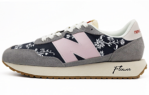 New Balance NB 237 Anti-Slip And Wear-Resistant Breathable Low-Top Running Shoes Unisex Beige Pink