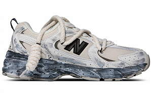 New Balance NB 530 Shock Absorbers Slip Resistant Abrasion Resistant Mid top Running Shoes Unisex Ecru Gray 1 2582003