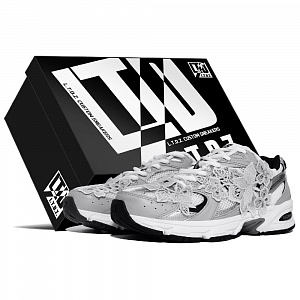 New Balance NB 530 Waterproof And Breathable Moisture Wicking Low Top Casual Running Shoes Unisex White Silver
