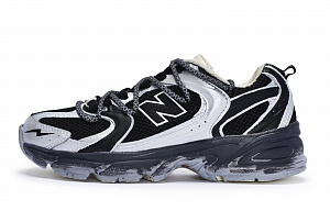 New Balance NB 530 Abrasion-Resistant Low-Top Running Shoes Unisex Black Silver 1 2583441