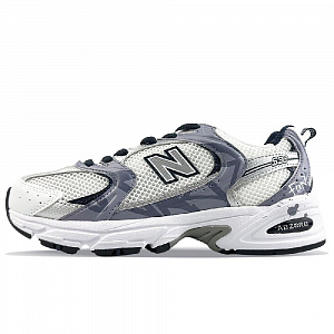 New Balance NB 530 Cushioning Anti-Slip Wear-Resistant Breathability Low-Top Running Shoes Unisex White Gray