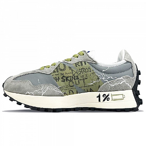 New Balance Cushioning Anti-Slip Wear-Resistant Breathability Low-Top Running Shoes Unisex Gray Green