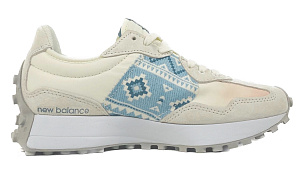 New Balance NB 327 Cushioned Waterproof And Breathable Low-Top Casual Running Shoes Women's Beige Pink Blue 1 2586705
