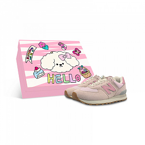 New Balance NB 574 Durable Lightweight And Breathable Low-Top Running Shoes Women's Pink 1 2590868
