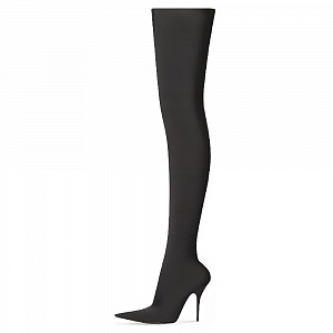 Balenciaga Knife 110mm Over The Knee Boots 'Black Matte Spandex' Women's
