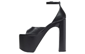 Balenciaga Camden 160mm Sandals Black Leather Women's