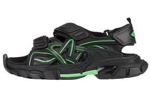 Balenciaga Track 2.0 Sandal Black Green Women's