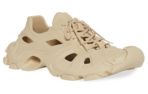 Balenciaga Hd Lace Up Cut Out Sneakers 'Beige' Women's 1 2592905
