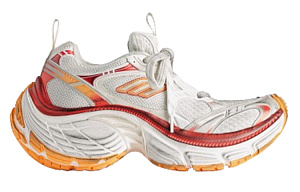 Balenciaga 10XL Sneakers 'White Red And Orange Mesh Tpu And Rubber' Women's 1 2593056